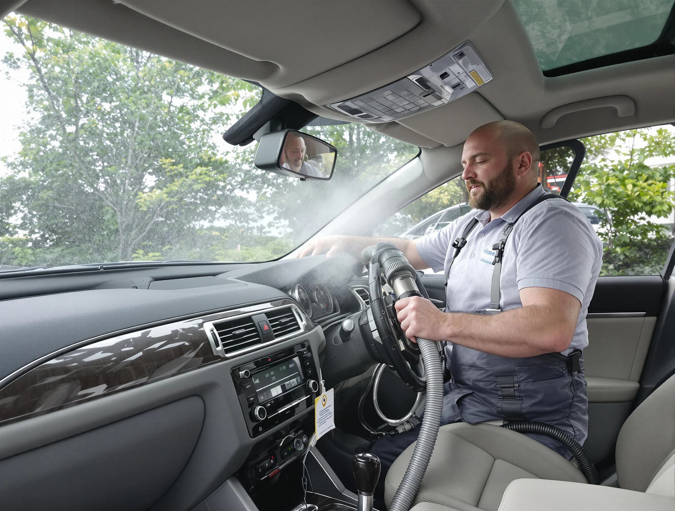 Helena Air Duct Cleaning specialist performing professional car duct cleaning in Helena