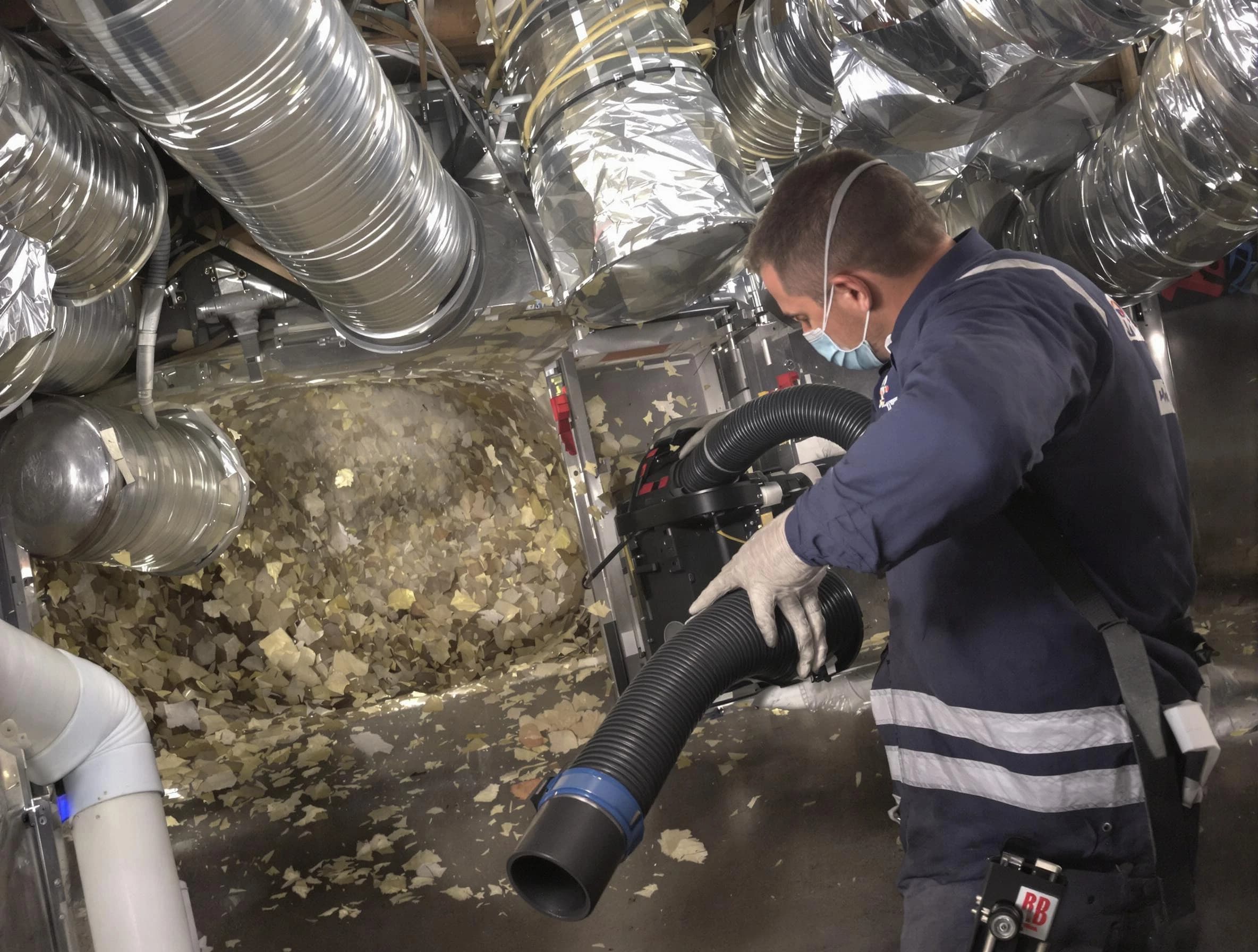 Helena Air Duct Cleaning specialist operating negative pressure cleaning equipment for thorough duct maintenance in Helena