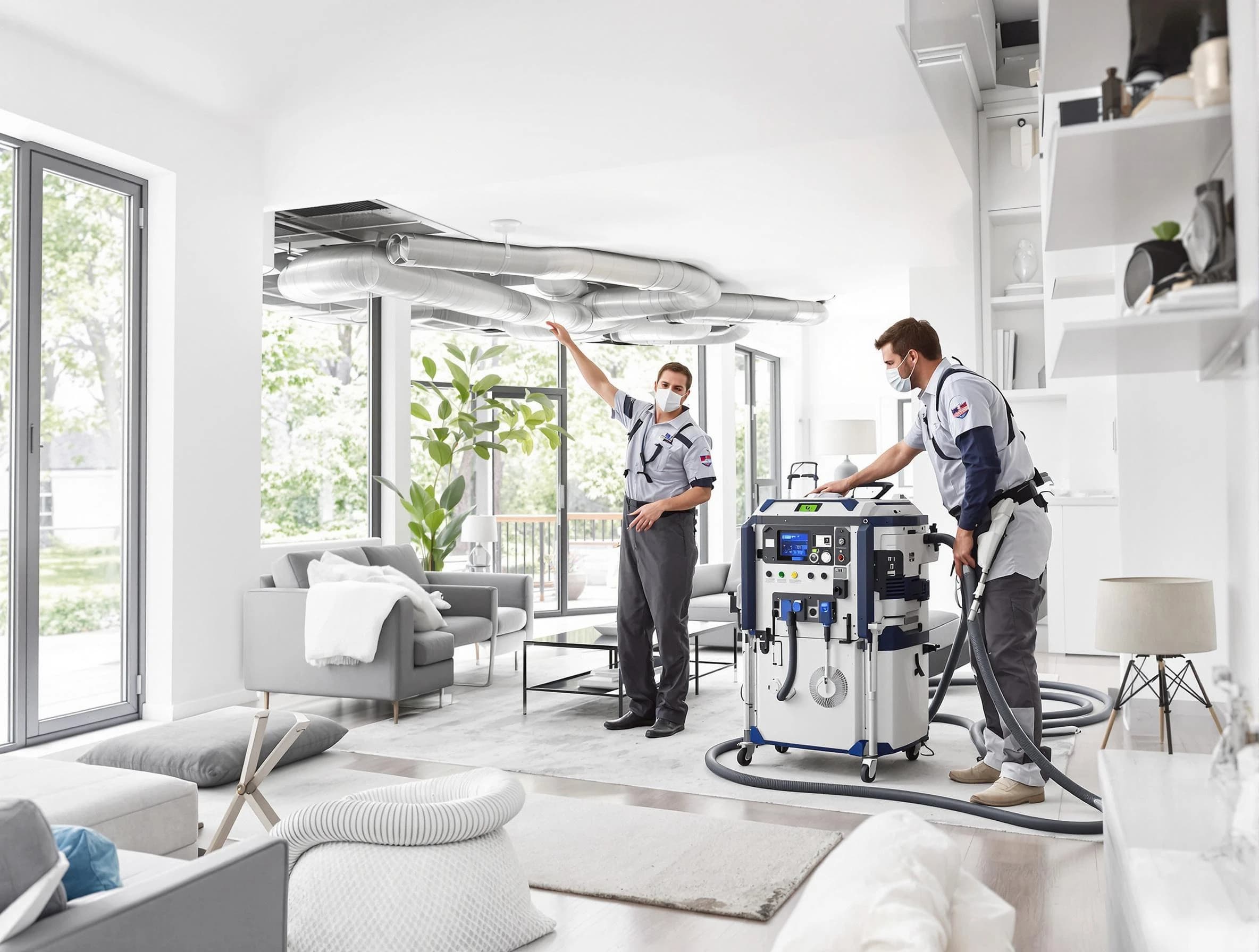 Helena Air Duct Cleaning professional conducting pure air duct cleaning with state-of-the-art equipment in Helena