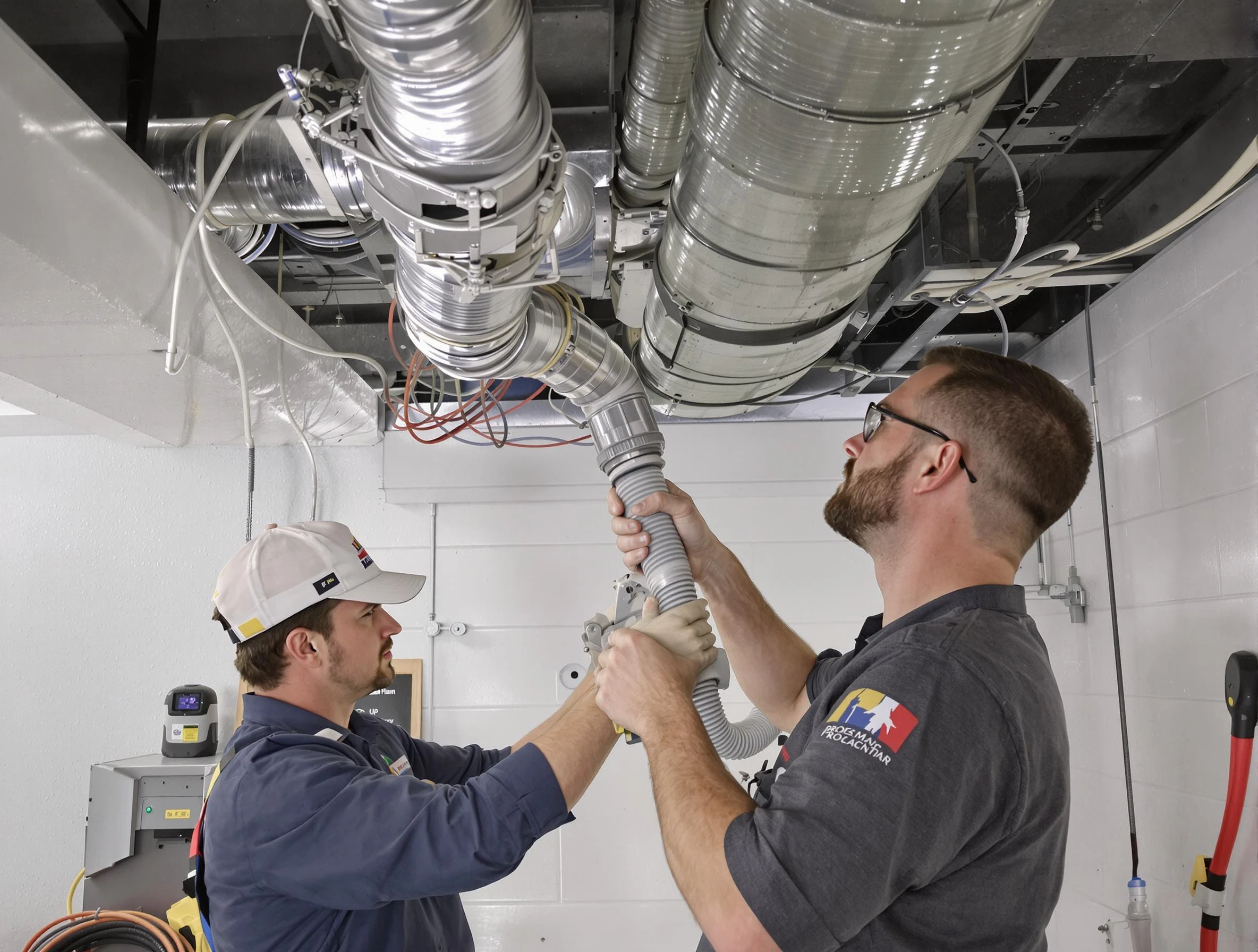 Helena Air Duct Cleaning technician performing thorough AC duct cleaning in Helena